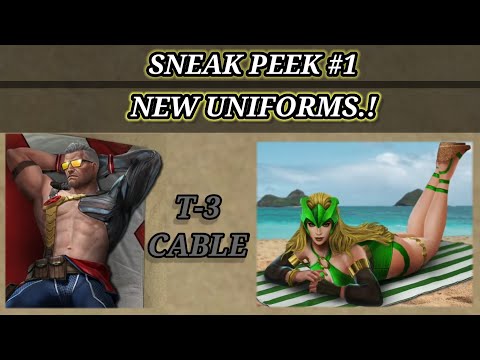 CABLE & ENCHANTRESS SUMMER UNIFORMS & CABLE T3|| GRAYMALKIN.! - Sneak Peak #1 - Marvel Future Fight