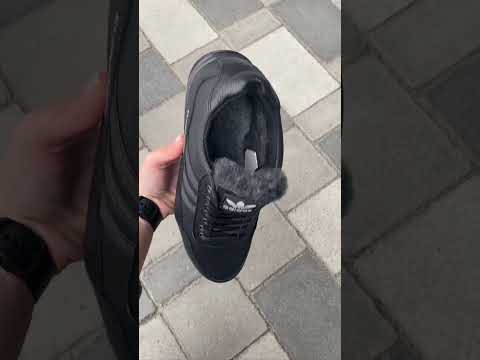 Розмір 44. Чоловічі зимові шкіряні кросівки Adidas ClimaCool, низькі чорні черевики адідас климакул - фото 1 - id-p2411535865