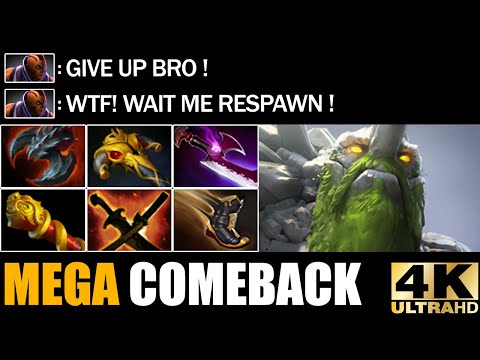 INCREDIBLE Physical Build Tiny 100% Outplayed Anti Mage Epic Mega Comeback Dota 2 Pro Rank Gameplay