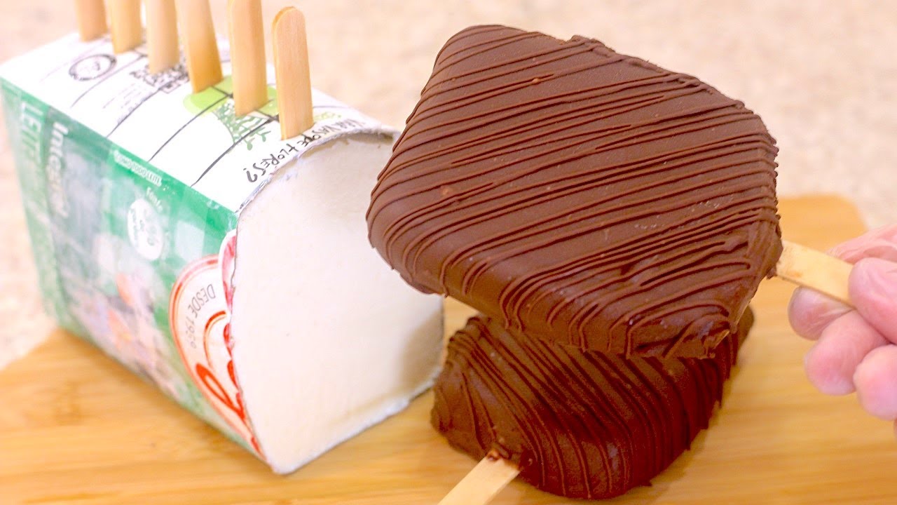 PICOLÉ CASEIRO FEITO NA CAIXINHA DE LEITE!! SEM TER FORMINHAS! FÁCIL-SUPER CREMOSO - Isamara Amâncio