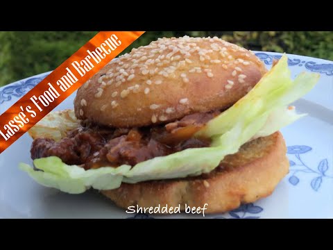 Sloppy crock-pot shredded beef/no bean chili sandwich!