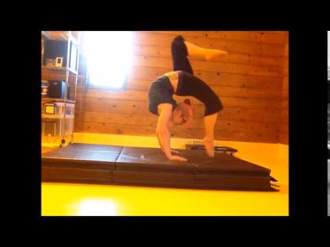 Bridge press to contortion handstand