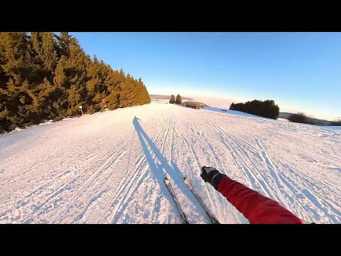 Rhön Drohne - Abfahrt am Arnsbergskilift 1080p