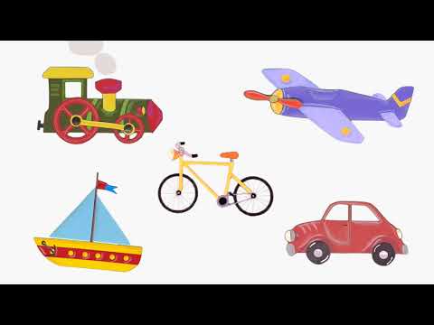 Mezzi di trasporto - La canzone dei veicoli - Cartoni animati con macchinine per bambini 🚗 ✈️ 🚲 🚤 🚂