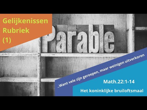 Gelijkenissen Rubriek (1) Het koninklijke bruiloftsmaal