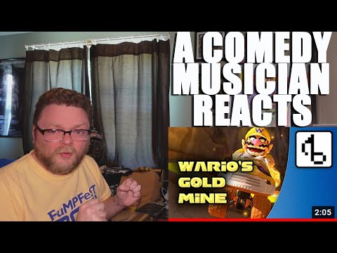A Comedy Musician Reacts | Wario's Gold Mine WITH LYRICS by Brentafloss [REACTION]