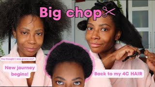 Restarting My 4C Natural Hair Journey: Goodbye Relaxed Hair! Big Chop.