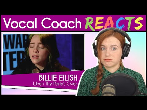 Vocal Coach reacts to Billie Eilish (& Finneas) - When The Party's Over (Live)
