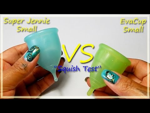 Super Jennie vs EvaCup SMALL "Squish Test" - Menstrual Cups