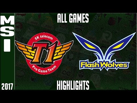 SKT vs FW Highlights ALL GAMES - Semifinal MSI 2017 - SK Telecom T1 vs Flash Wolves