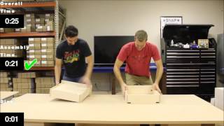 5 Piece Drawer box assembled in 21 seconds!