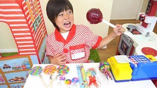 あめ屋さんごっこ 色んなアメがありますよ♫ キャンディー ショップ 海の人魚にアイスを届けたよ おゆうぎ こうくんねみちゃん video