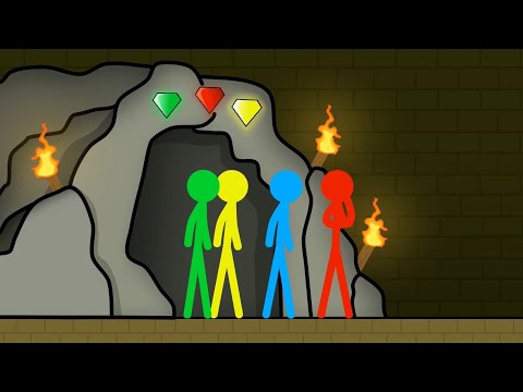 Red and Blue , Stickman Animation - (BEST MOMENTS COMPILATION)