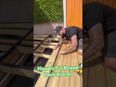 How To Fix Bowed Deck Boards #hacks #shorts