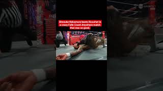 Nakamura Def Ricochet in Falls Count Anywhere match. #wweraw #wwerawhighlights #nakamura #ricochet