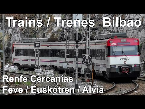 🇪🇸 Trens em Bilbao (Renfe Cercanías / Feve / Euskotren / Alvia) (2021) (4K)