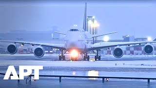 Chaos at Frankfurt Airport! Flights Cancelled Amid Fierce Winter Storm | APT