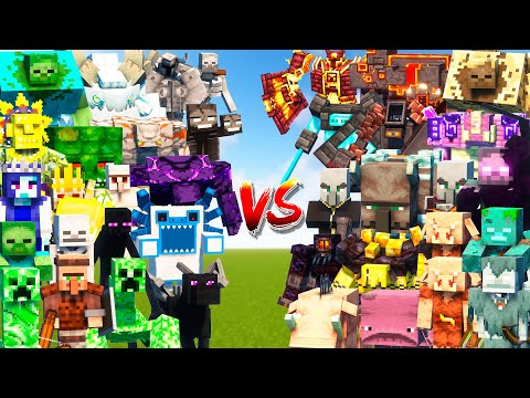 EPIC Minecraft Mob Battle: OLD vs NEW Mobs