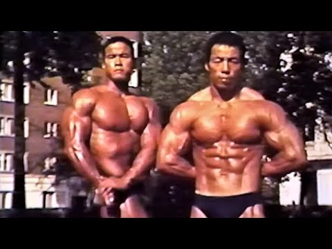 NABBA Universe 1976 - Japanese Team Posing - London’s Hyde Park Square