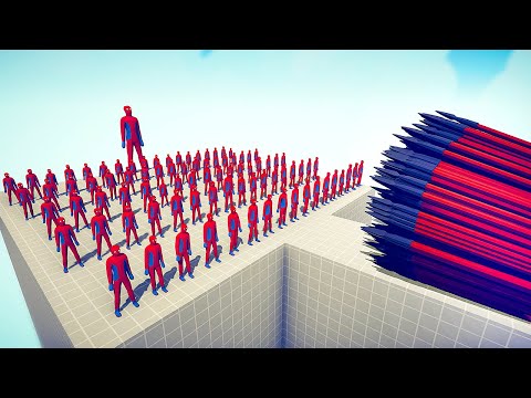 100x SPIDERMAN + GIANT vs EVERY GOD - Totally Accurate Battle Simulator TABS
