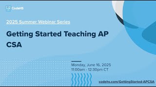 Getting Started Teaching AP CSA thumbnail
