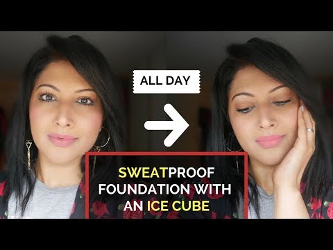 LONG LASTING MAKEUP FOUNDATION HACK FOR OILY SKIN TUTORIAL| ICE CUBE TRICK! SWEAT PROOF MAKEUP ! Video
