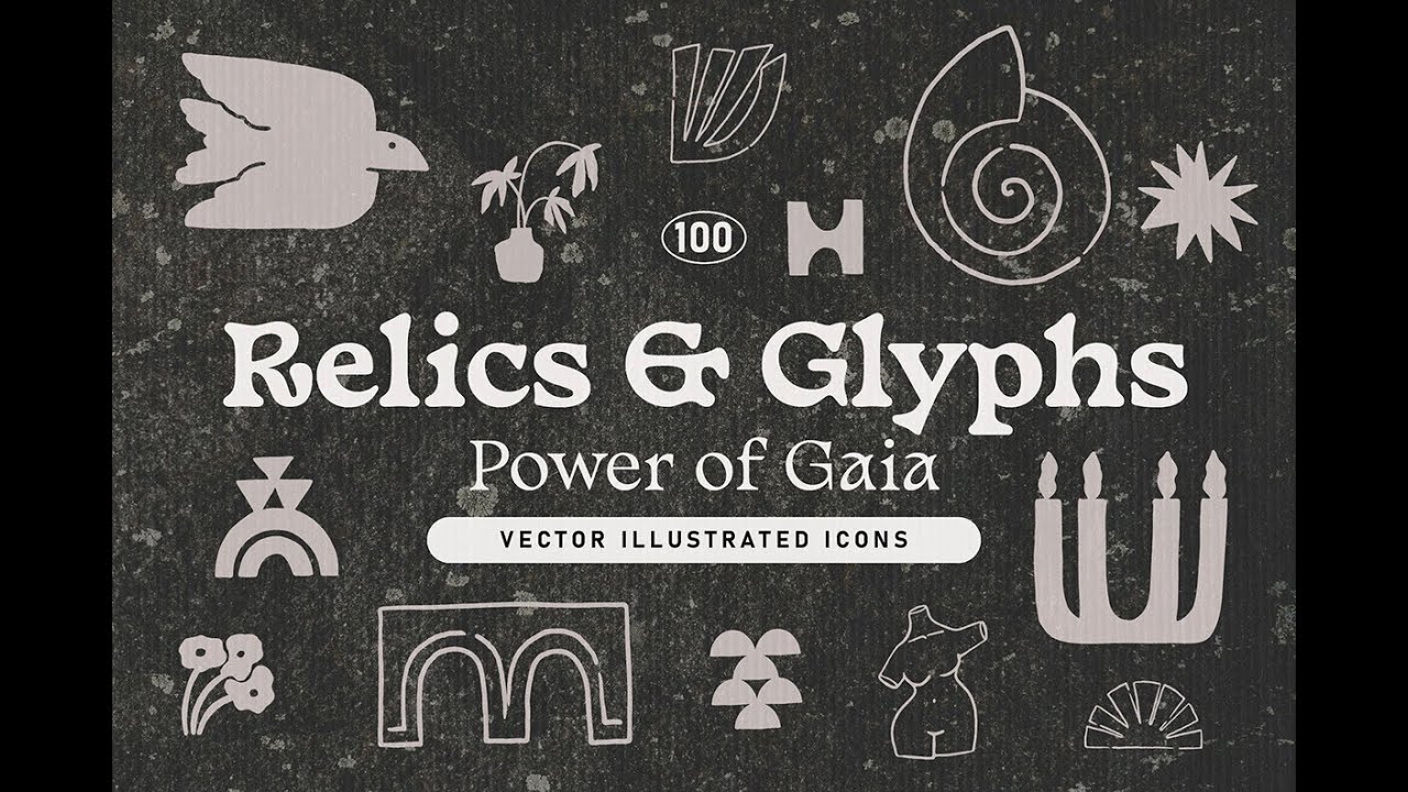 RELICS AND GLYPHS Vector Elements Graphic Download