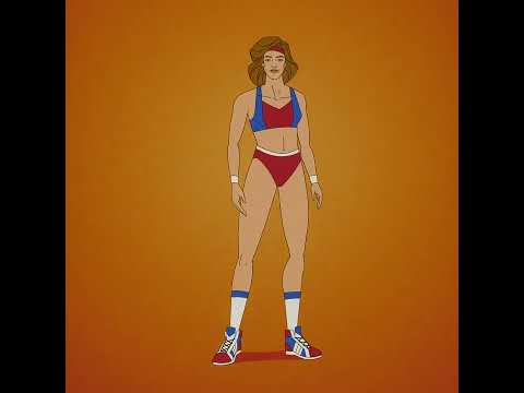 Woman gets muscular (Muscles & Mayhem) #shorts #musclegrowth #musclegirl #musclewoman