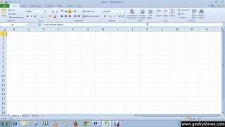 Microsoft Office Excel 2010 Hide or Unhide Row, Column and Sheet
