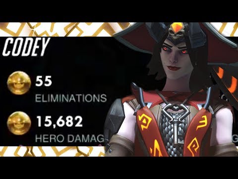 CODEY INSANE ASHE! 55 ELIMS! [ OVERWATCH SEASON 18 TOP 500 ]
