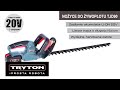 Tryton Nożyce Akumuliatorinės gyvatvorių žirklės, be akumuliatoriaus, 20 V sistema