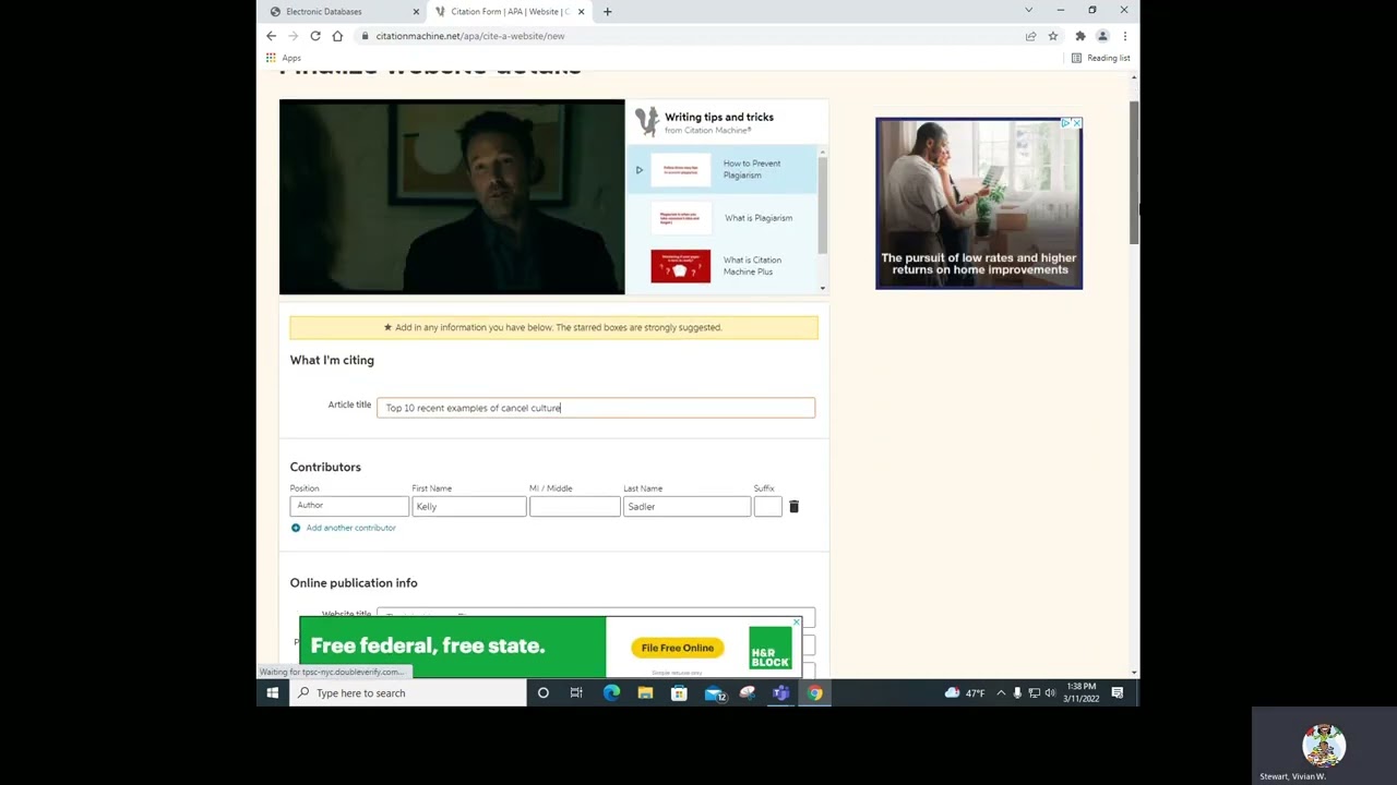 VCE  Steps to Complete a Writing Assignment #8 Documentation