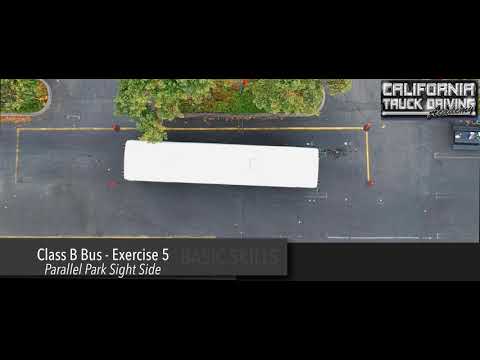 California Truck Driving Academy - Class B Bus - Parallel Park Sight Side