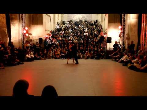  Sebastian Arce  and  Mariana Montes  are  dancing  to  the  tango  "  Sentimiento Gaucho  "