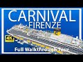 Carnival Firenze Full Walkthrough Ship Tour Review Italian Flare Newest Addition 2024 HD