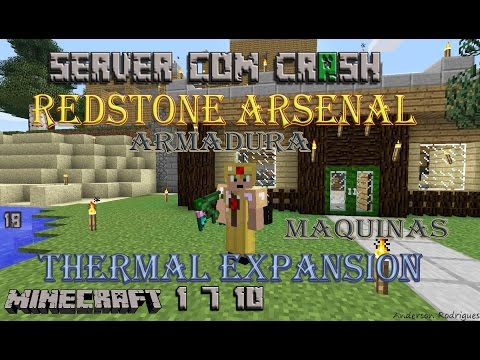 Server com Crash 1.7.10 - Armadura Redstone Arsenal Ep 18