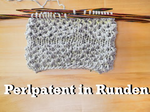 Perlpatent in Runden stricken, einfach und süß