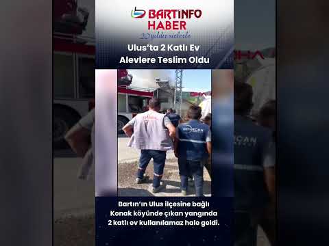Ulus’ta 2 katlı ev alevlere teslim oldu 🔥 #bartın #haber #yangın