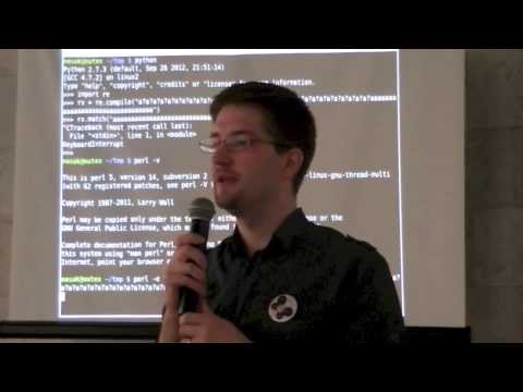 Carl Mäsak. Regexes can be simple and fast