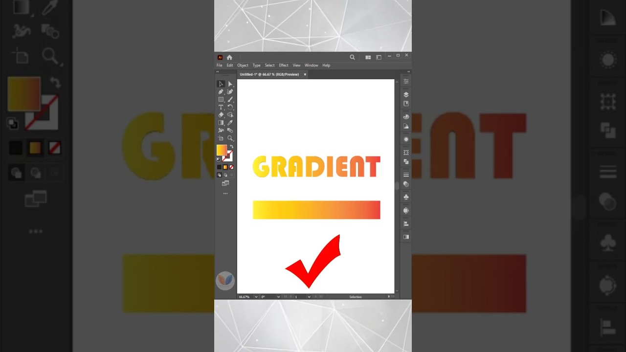 Gradient Text Effect - Adobe Illustrator Tutorial #illustrator
