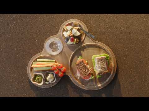 Tray with different food