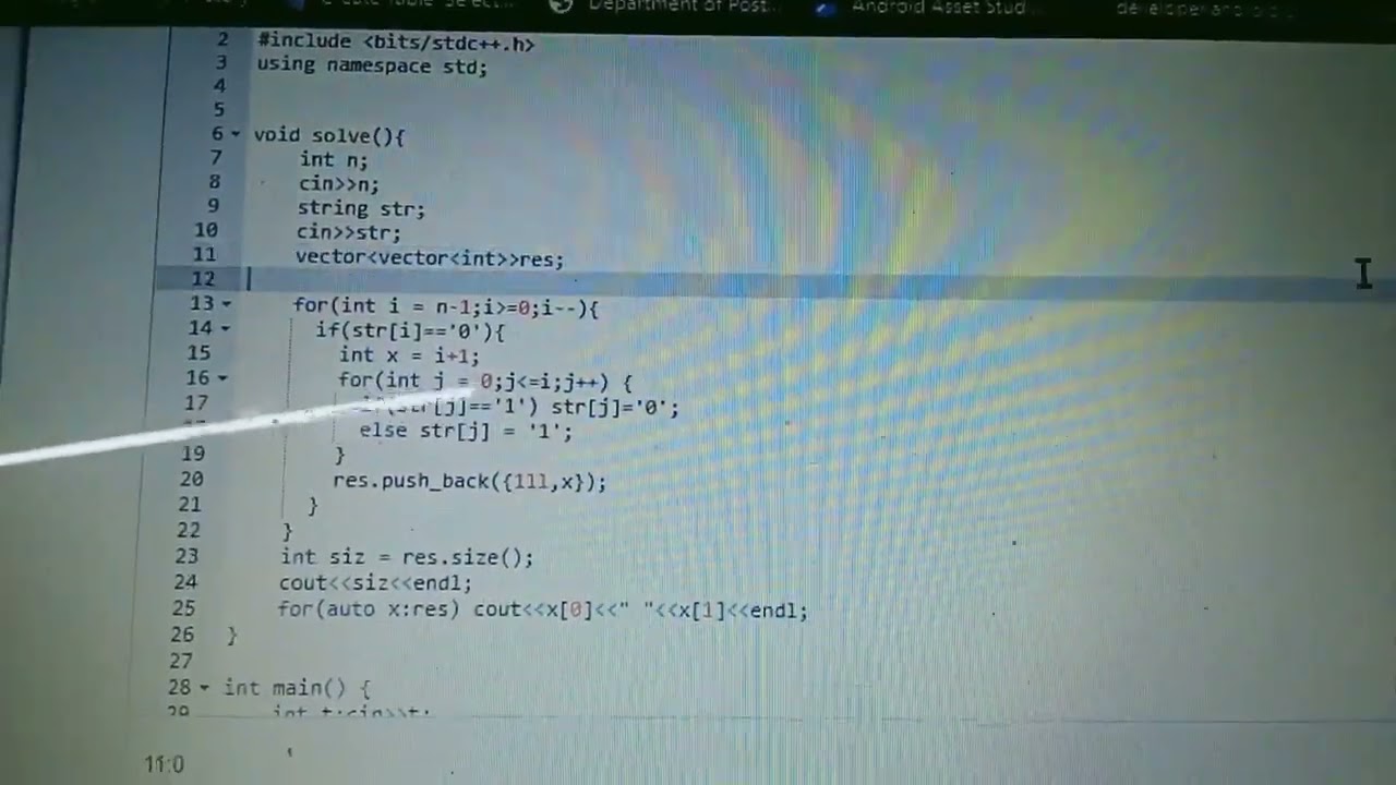 Flip sorting -- codechef solution