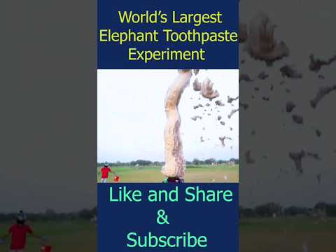 world's largest Elephant toothpaste experiment #shorts#shortvideo