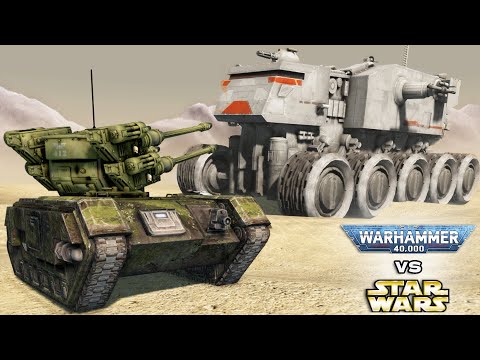WARHAMMER 40K vs STAR WARS: Imperial Guard vs Galactic Republic - Men of War: Assault Squad 2