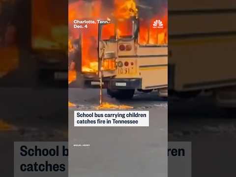 Children safe after school bus catches fire in Tennessee