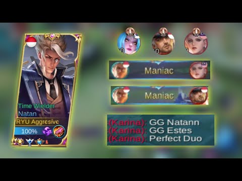 Natan + Estes 20 Kill Savage No Death! Top 1 Global Natan Aggresive | Mobile Legends
