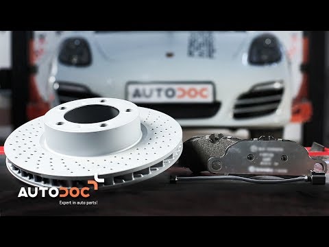How to change front brake discs and brake pads PORSCHE BOXSTER 981 TUTORIAL AUTODOC