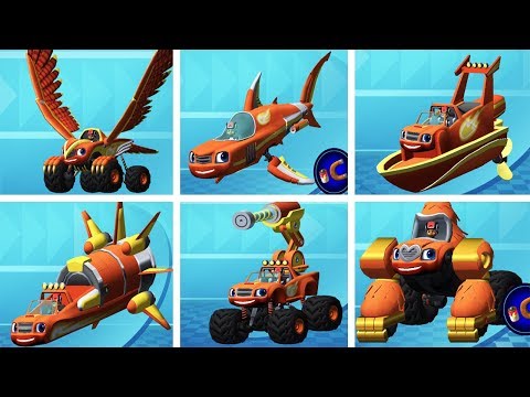 Blaze and the Monster - Blaze Obstacle Course All Transformers Monster - Nick Jr Kids Game Video