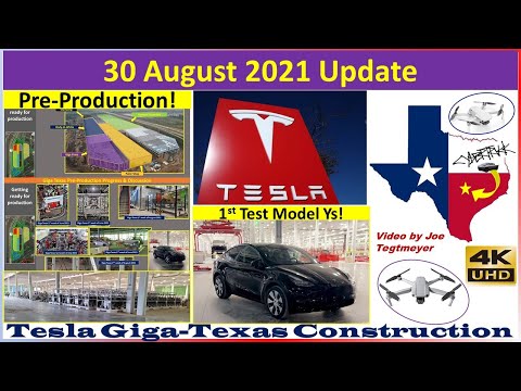 Tesla Gigafactory Texas 30 August 2021 Cyber Truck & Model Y Factory Construction Update (07:45AM)