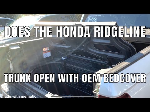 How Far will the Honda Ridgeline Trunk Open with the OEM Bed Cover Tonneau
